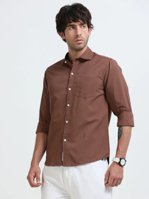 Men’s Classic Peacock Blue Linen Regular Collar Shirt – Lightweight Premium Summer Casual & Smart Style