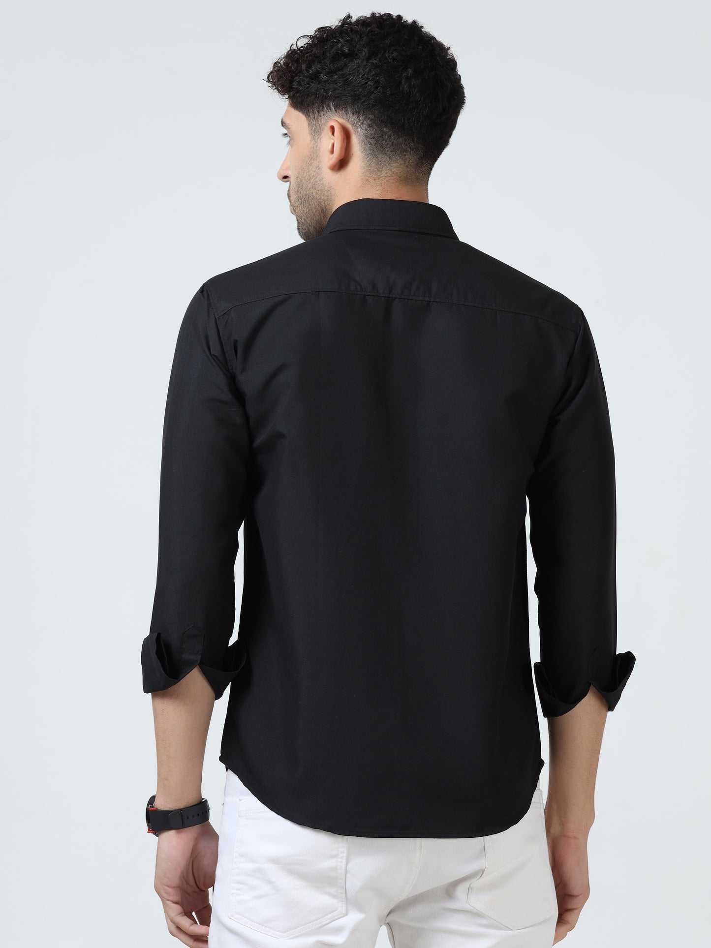 Regular Fit Cotton Black Shirt
