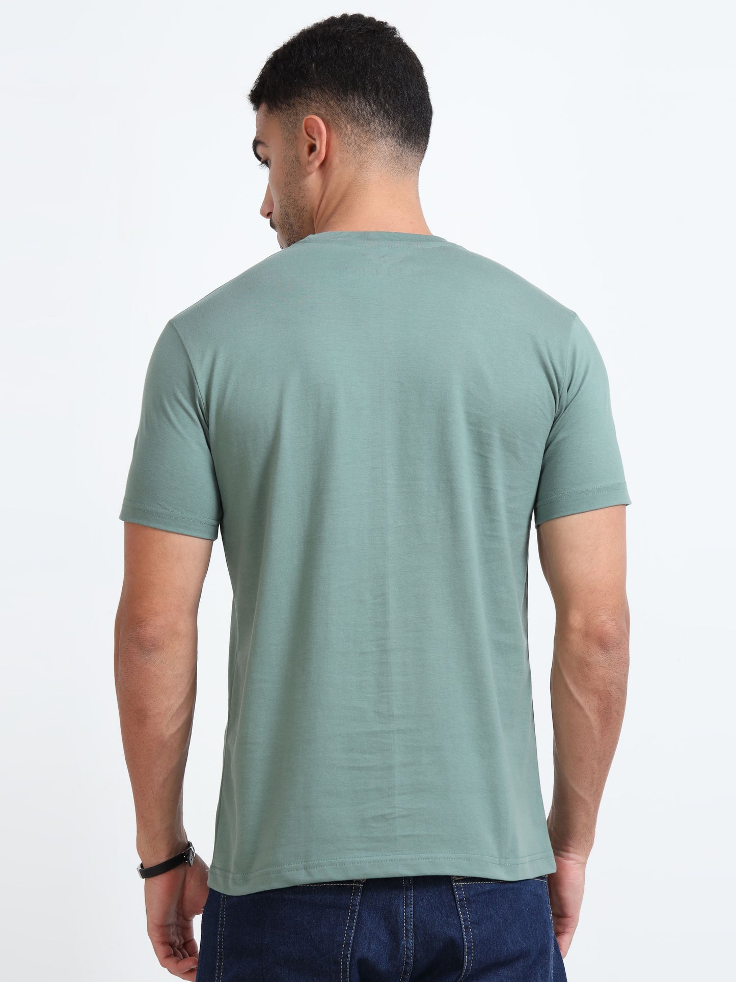 Cotton T-Shirt - muted sage green