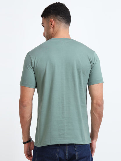 Cotton T-Shirt - muted sage green