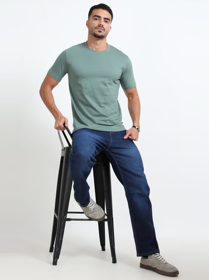 Cotton T-Shirt - muted sage green