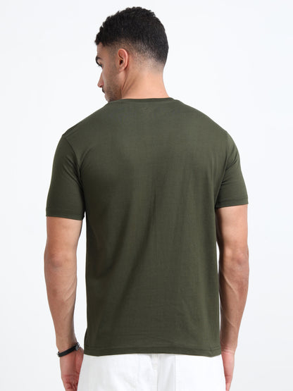 Cotton T-Shirt - Olive green