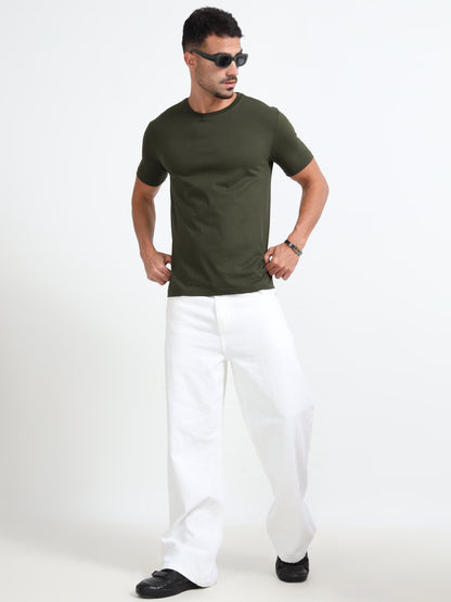 Cotton T-Shirt - Olive green