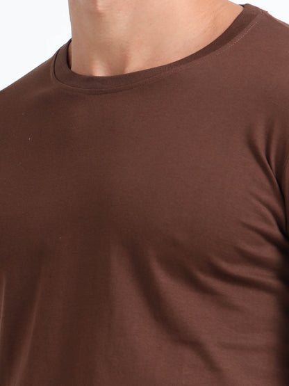 Cotton T-Shirt - Brown