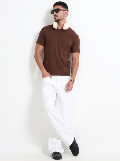 Cotton T-Shirt - Brown