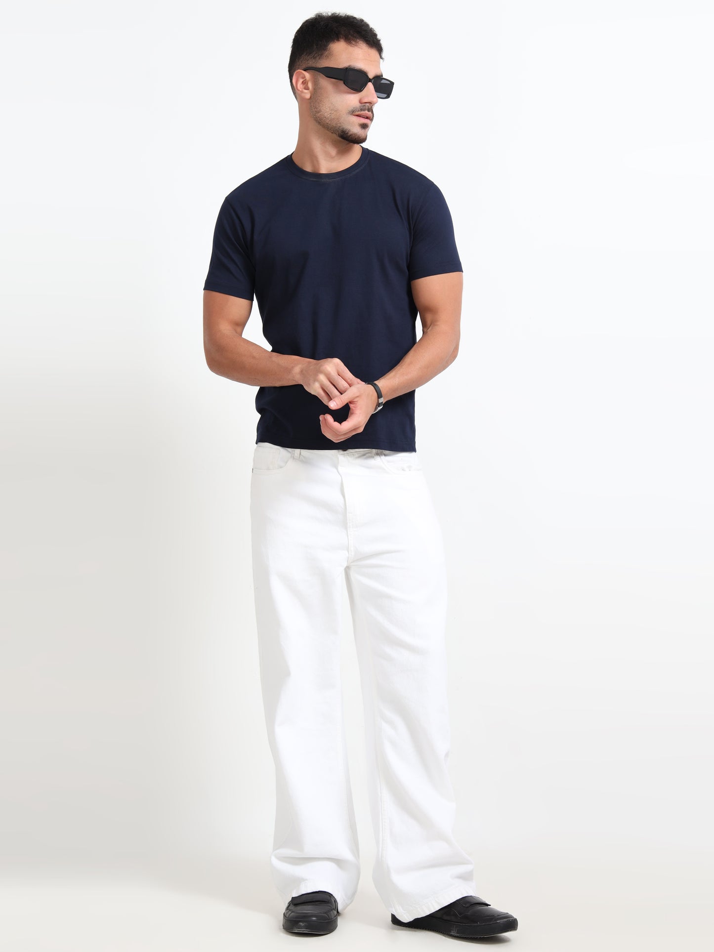 Cotton T-Shirt - Navy Blue