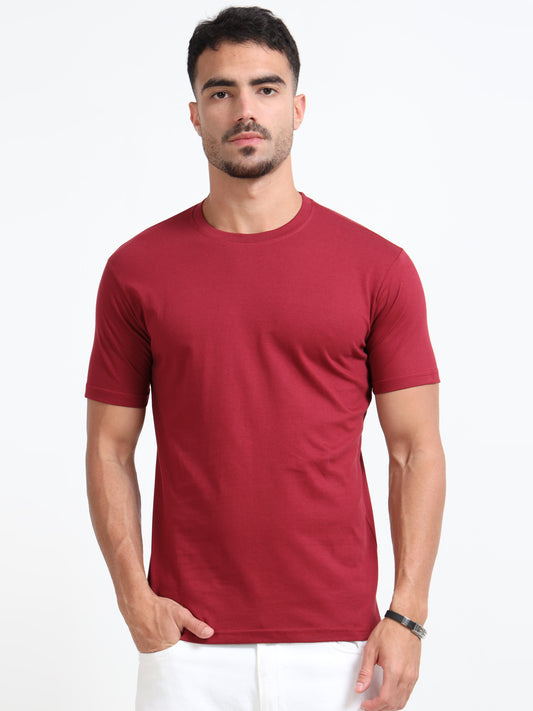 Cotton T-Shirt - Dark Red