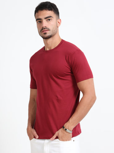 Cotton T-Shirt - Dark Red