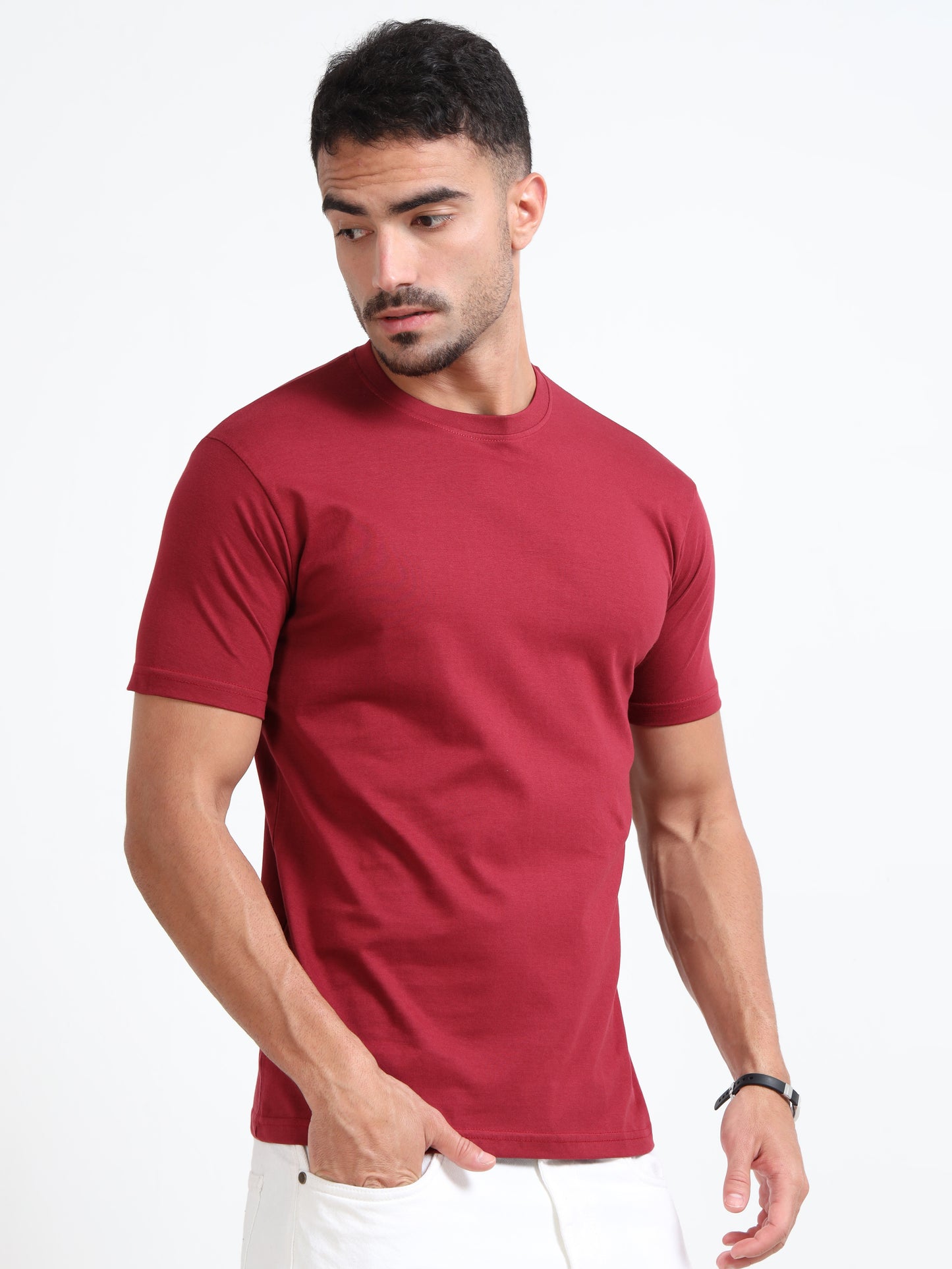Cotton T-Shirt - Dark Red