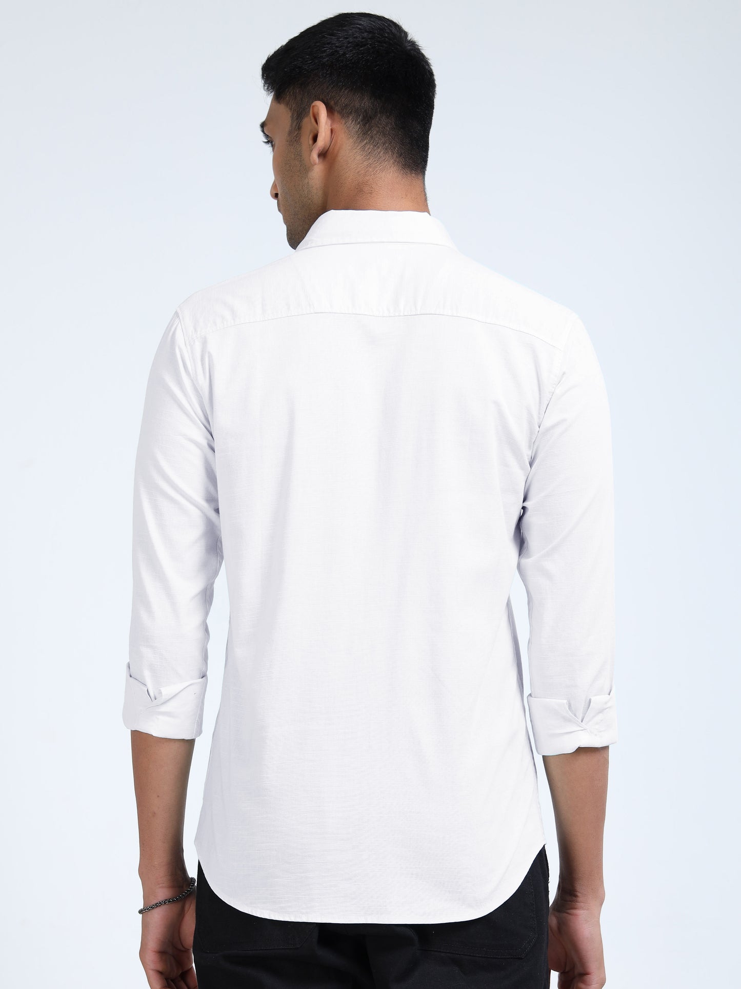 Men’s Classic White Linen Regular Collar Shirt – Lightweight Premium Summer Casual & Smart Style