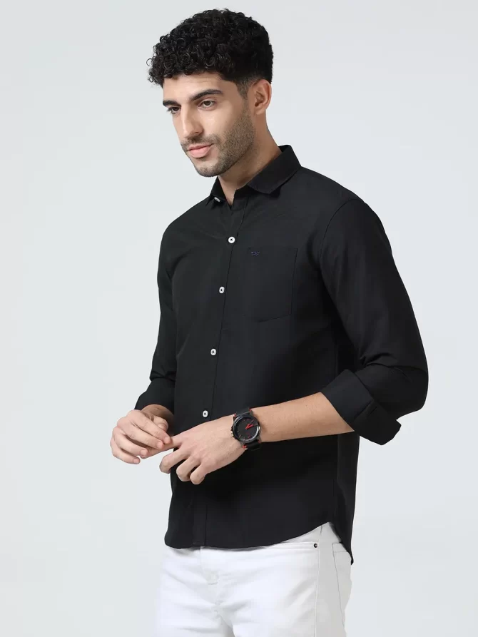 Cotton Casual Shirt – Maroon -Black
