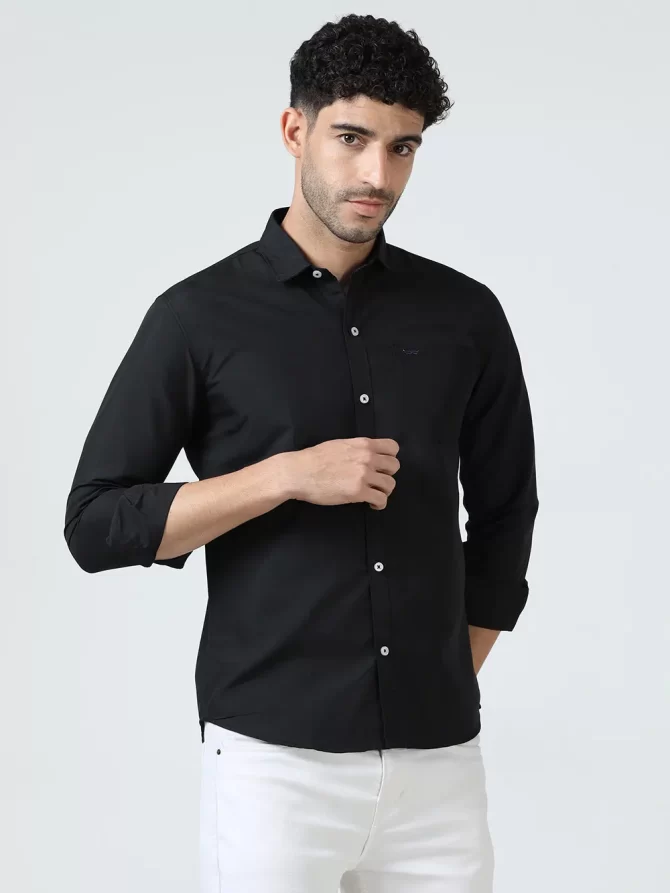 Cotton Casual Shirt – Maroon -Black
