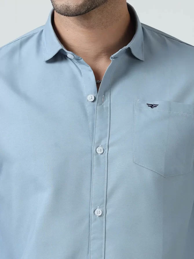 Cotton Casual Shirt – Sky Blue light