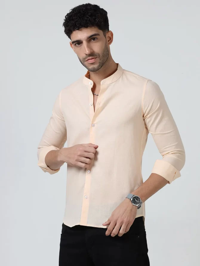 Lenin Cotton Shirts –Orange